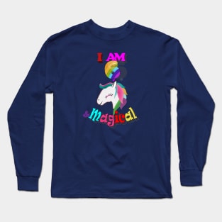 unicorn 6th birthday: I am 6 and magical Long Sleeve T-Shirt